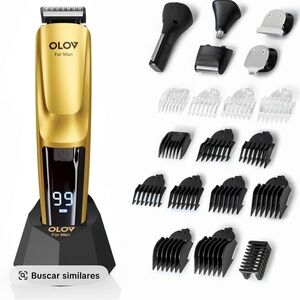 Gold Men's Hair Clipper with Attachments